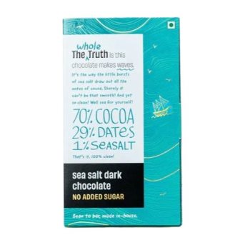The Whole Truth Sea Salt Dark Chocolate - No Added Sugar